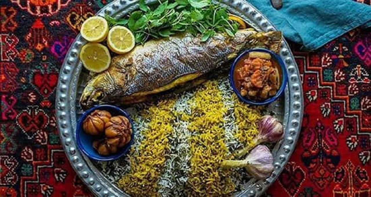 سبزی پلو با ماهی شمالی