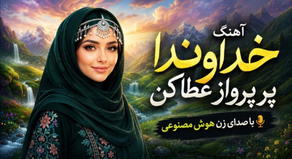 آهنگ خداوندا پر پرواز عطا کن نسخه هوش مصنوعی با صدای زن ترند اینستاگرام