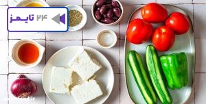 مواد لازم برای تهیه سالاد یونانی اصل