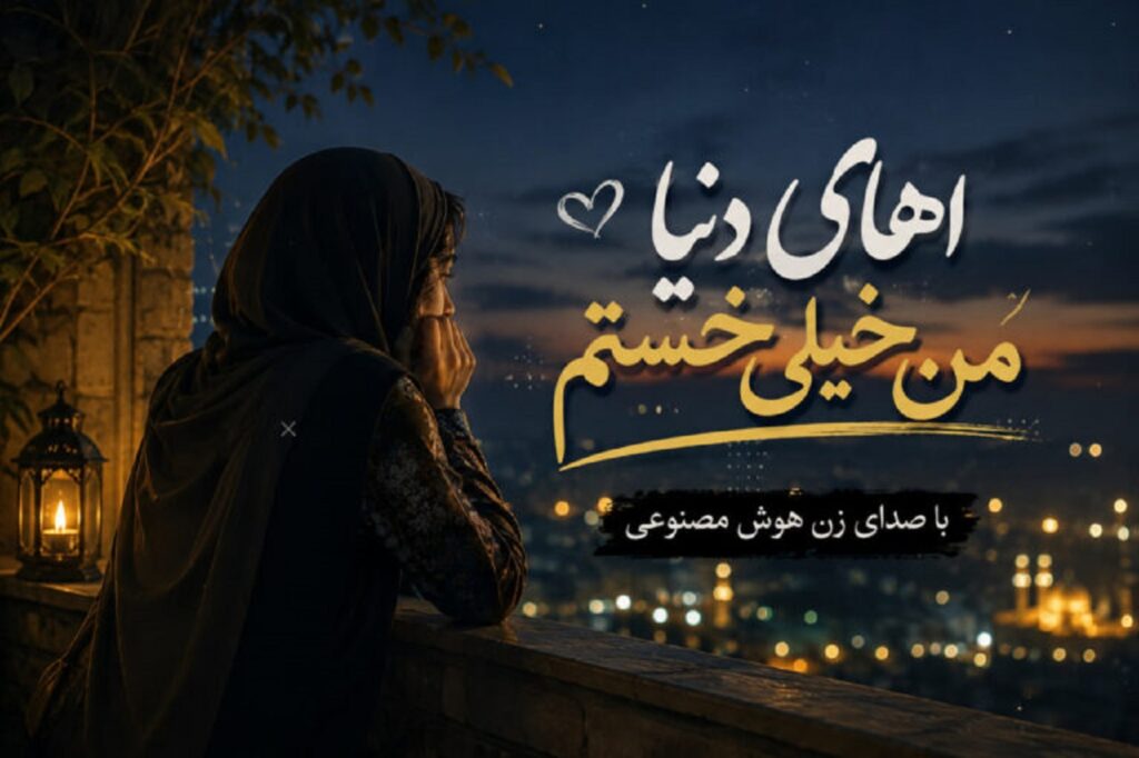 دانلود آهنگ آهای دنیا من خیلی خستم با صدای زن هوش مصنوعی | ترند اینستا