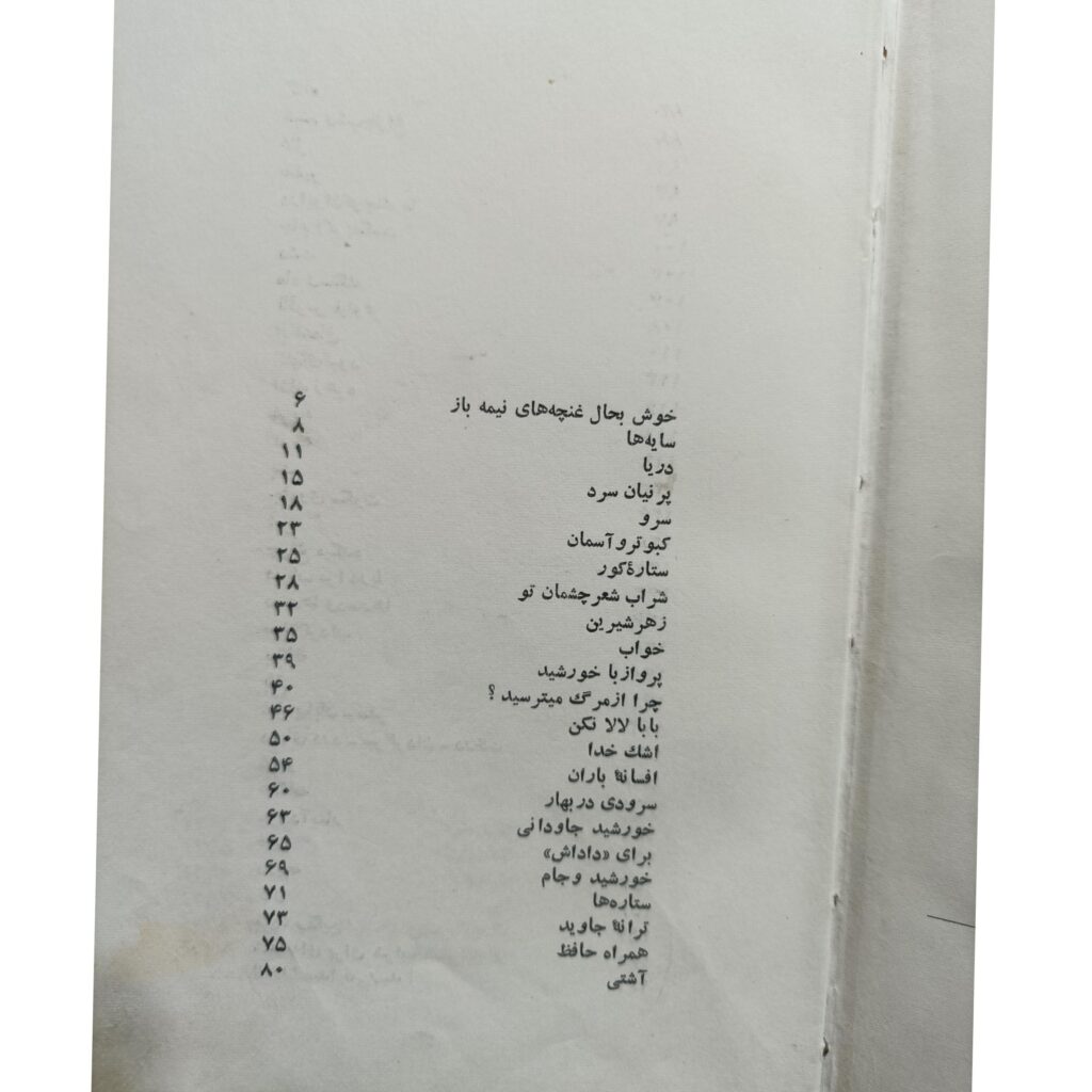 شعر زهر شیرین اثر فریدون مشیری از کتاب ابر و کوچه