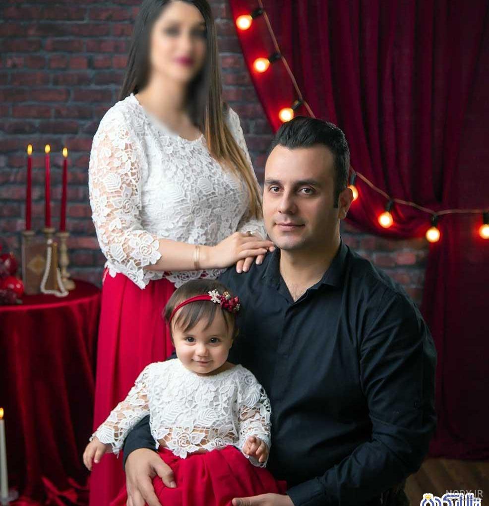 ژست عکس پدر و مادر با کودک