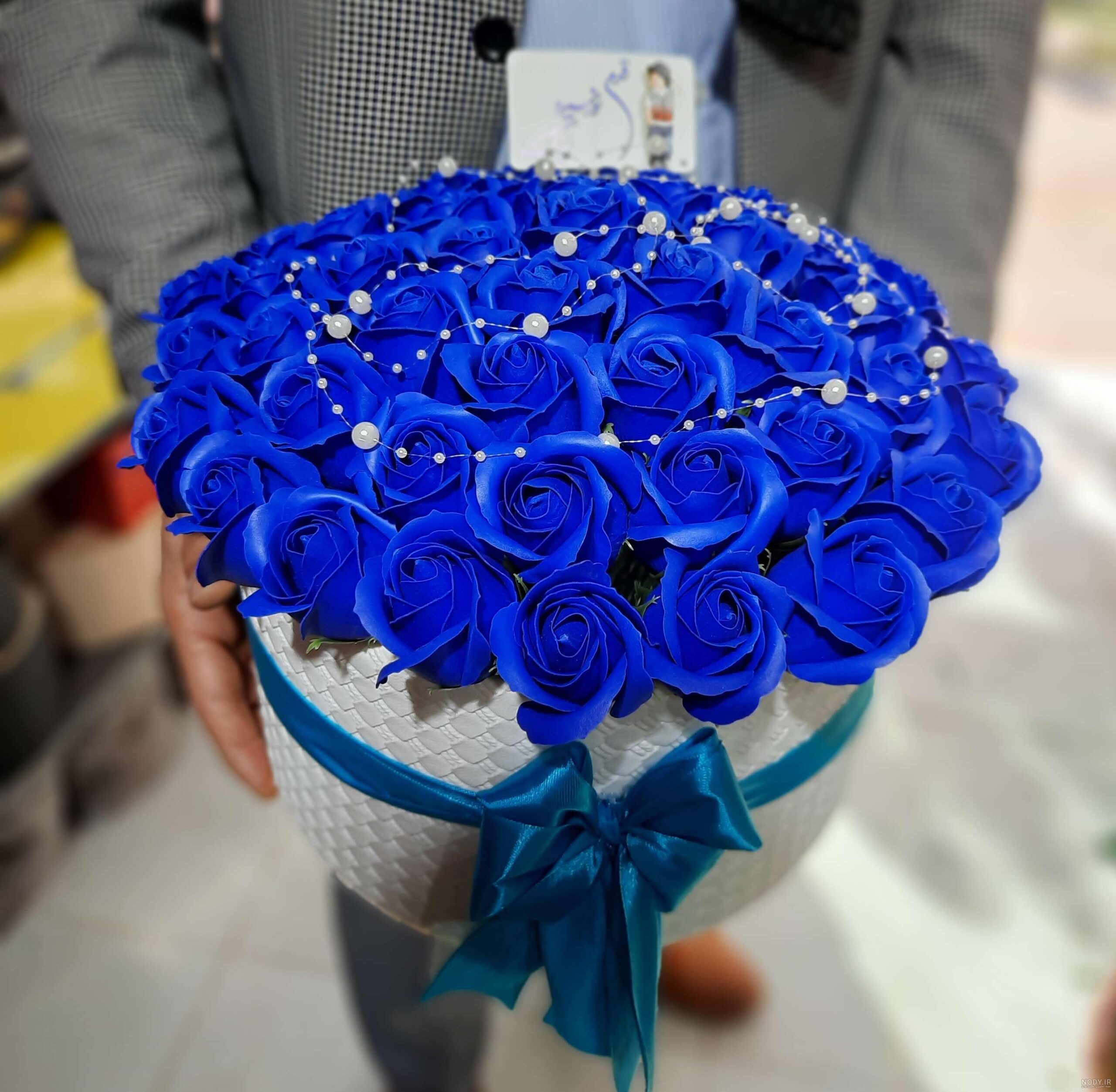 عکس گل رز آبی