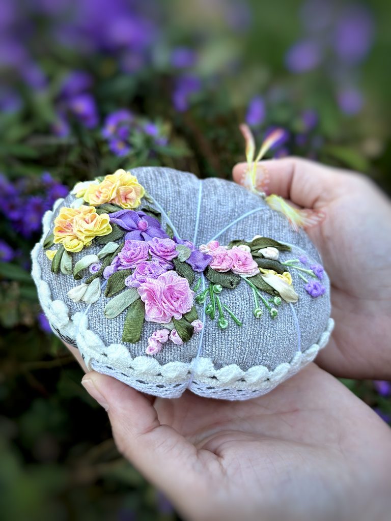 عکس آموزش گل روبانی