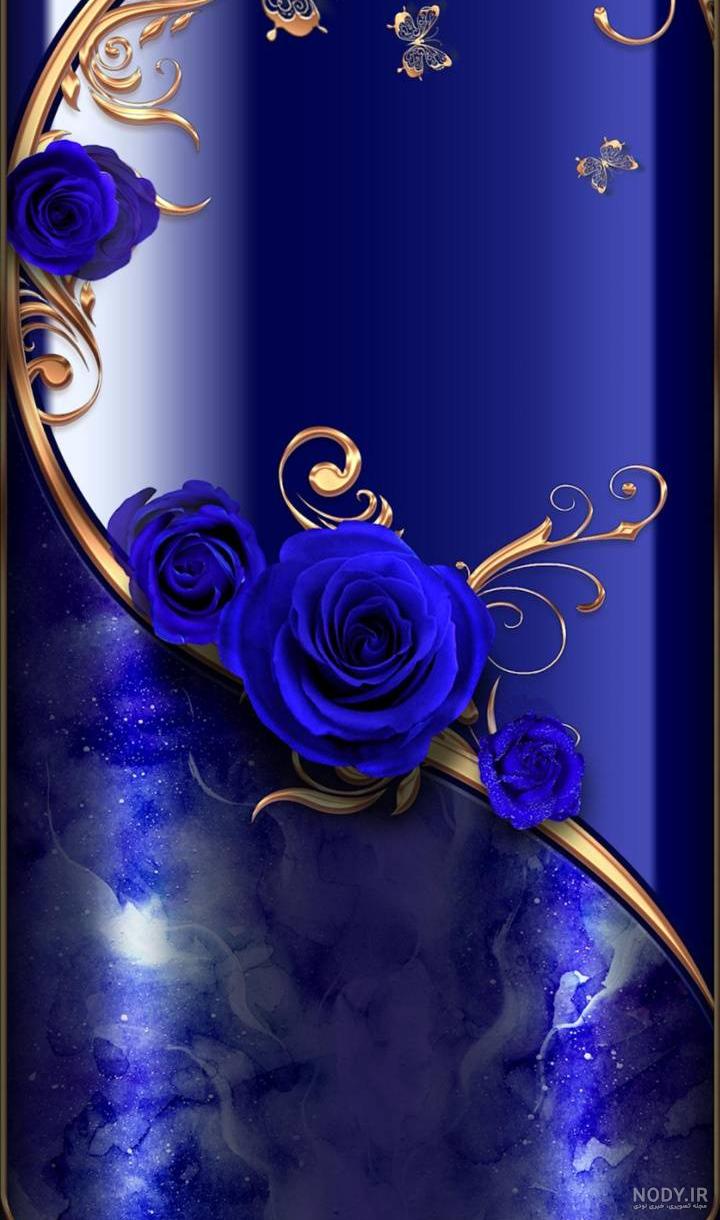 عکس گل رز آبی