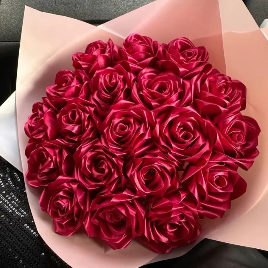 عکس گل با روبان