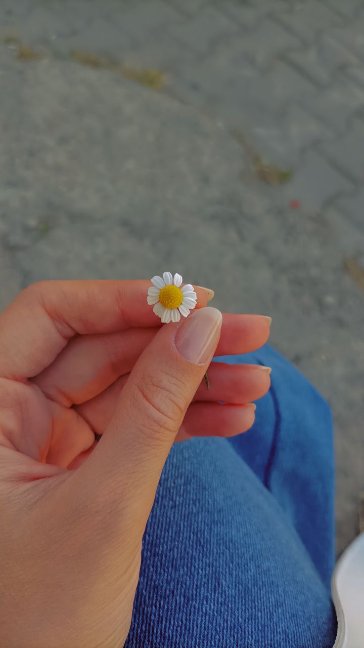عکس گل در دست دختر فیک