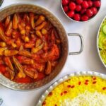 دستور خورشت بامیه با مرغ