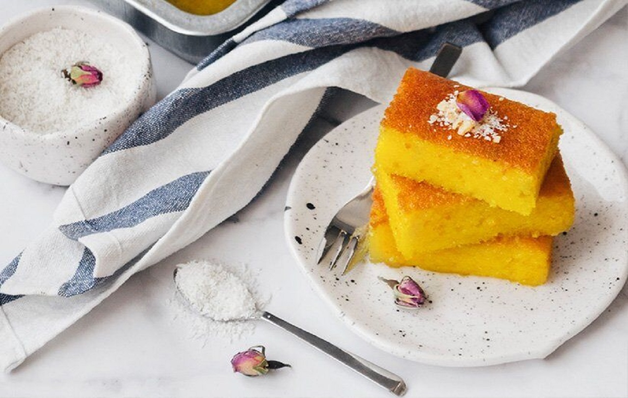 طرز تهیه کیک باقلوایی
