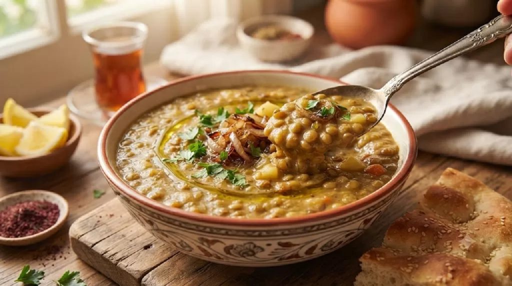 طرز تهیه عدسی خوشمزه و لعابدار رستورانی + نکات مهم