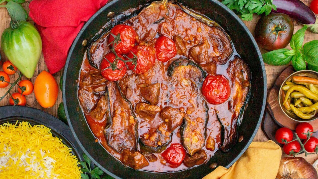 طرز تهیه خورشت بادمجان ساده و خوشمزه