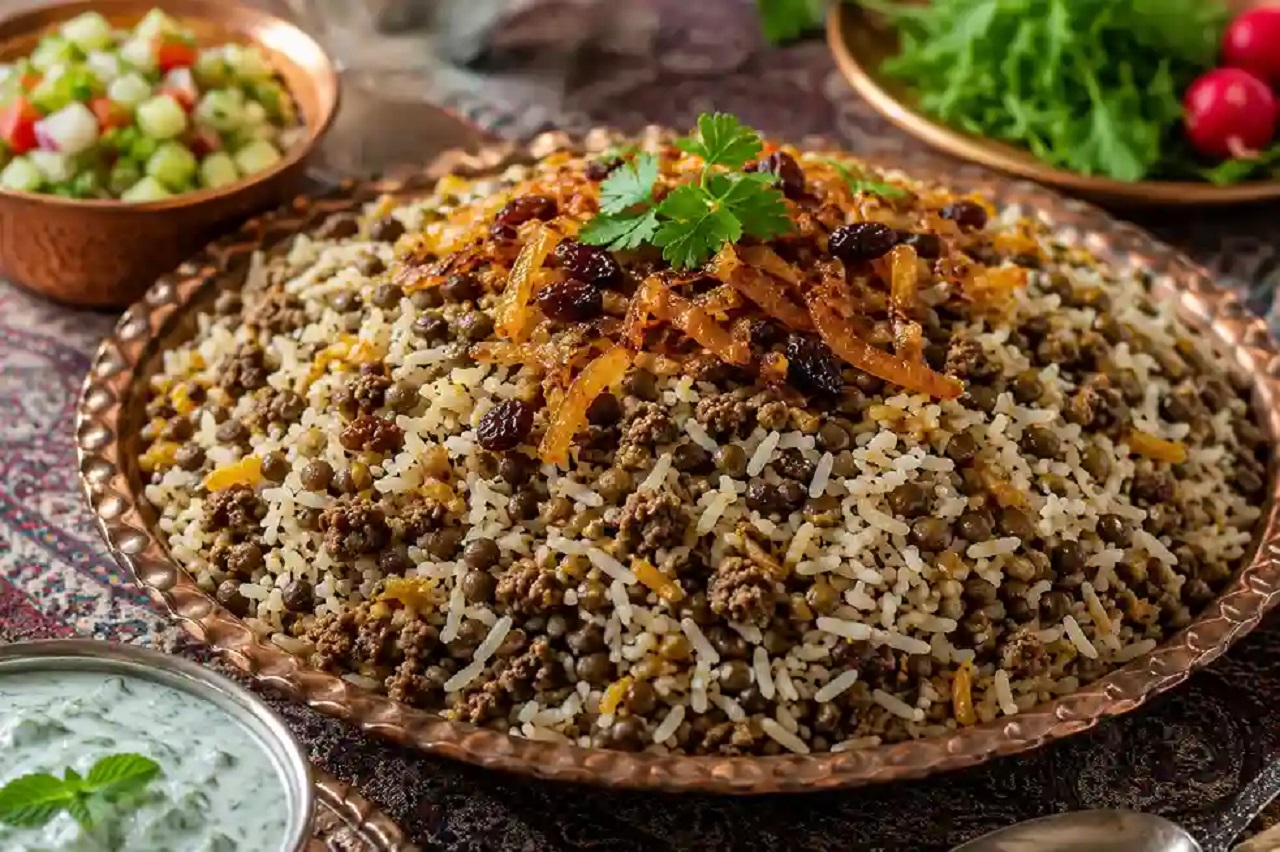 طرز تهیه عدس پلو