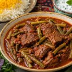 طرز تهیه خورش لوبیا سبز