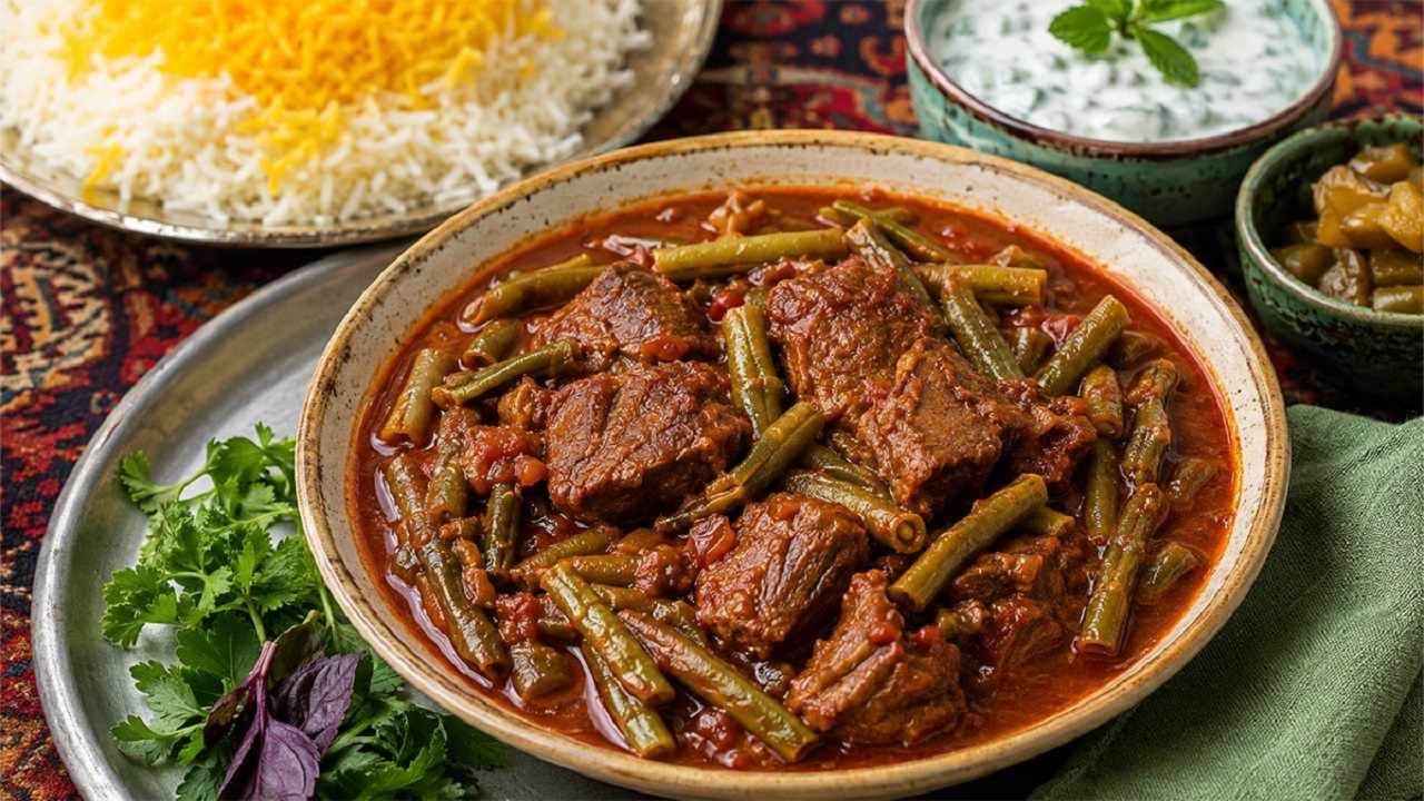 طرز تهیه خورش لوبیا سبز