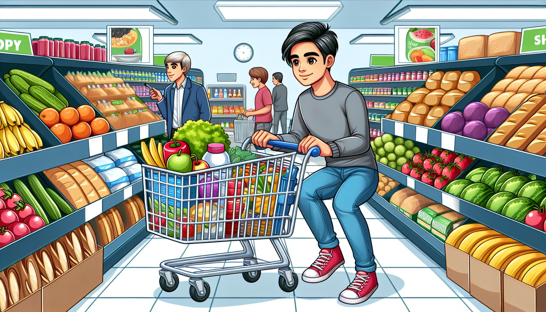 عکس کارتونی خرید از فروشگاه