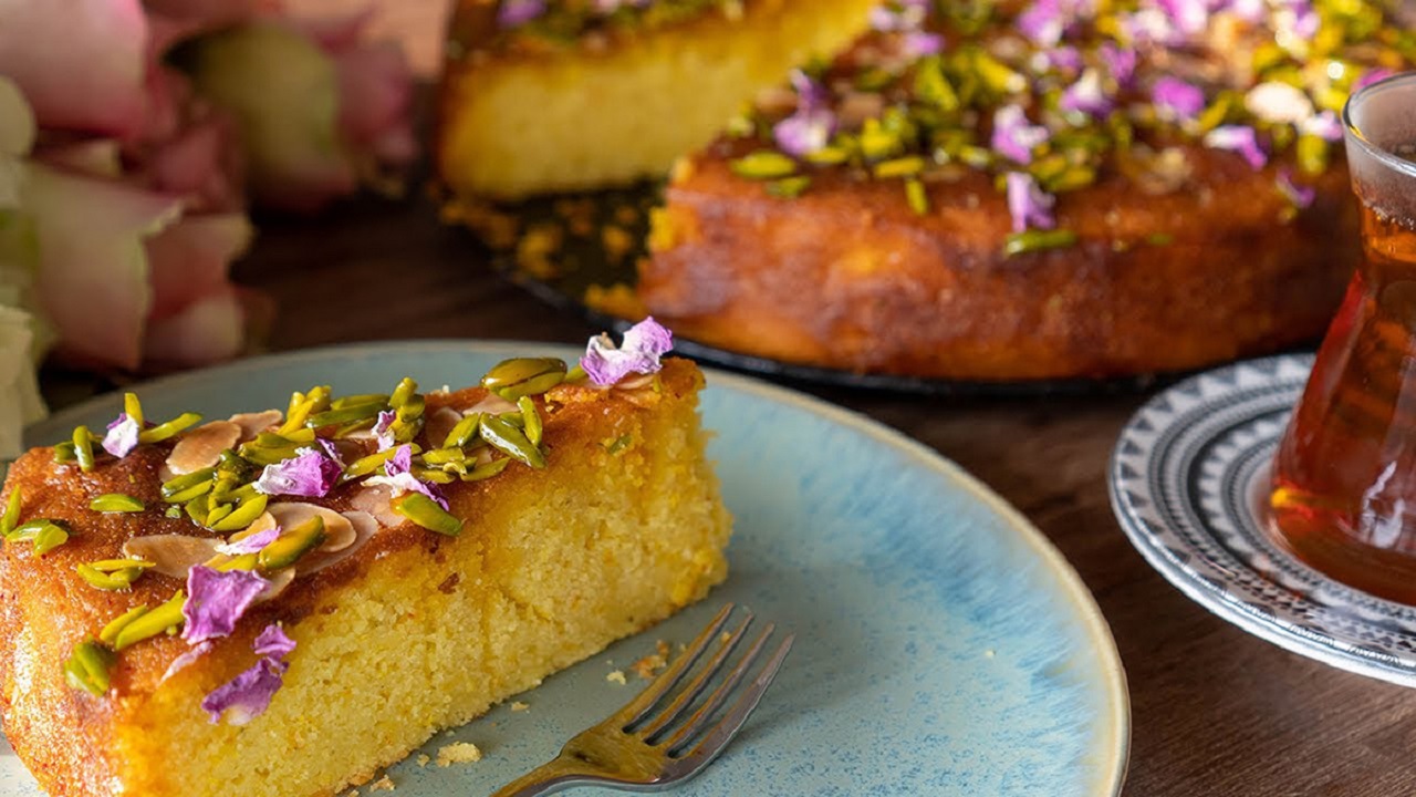 طرز تهیه کیک باقلوایی
