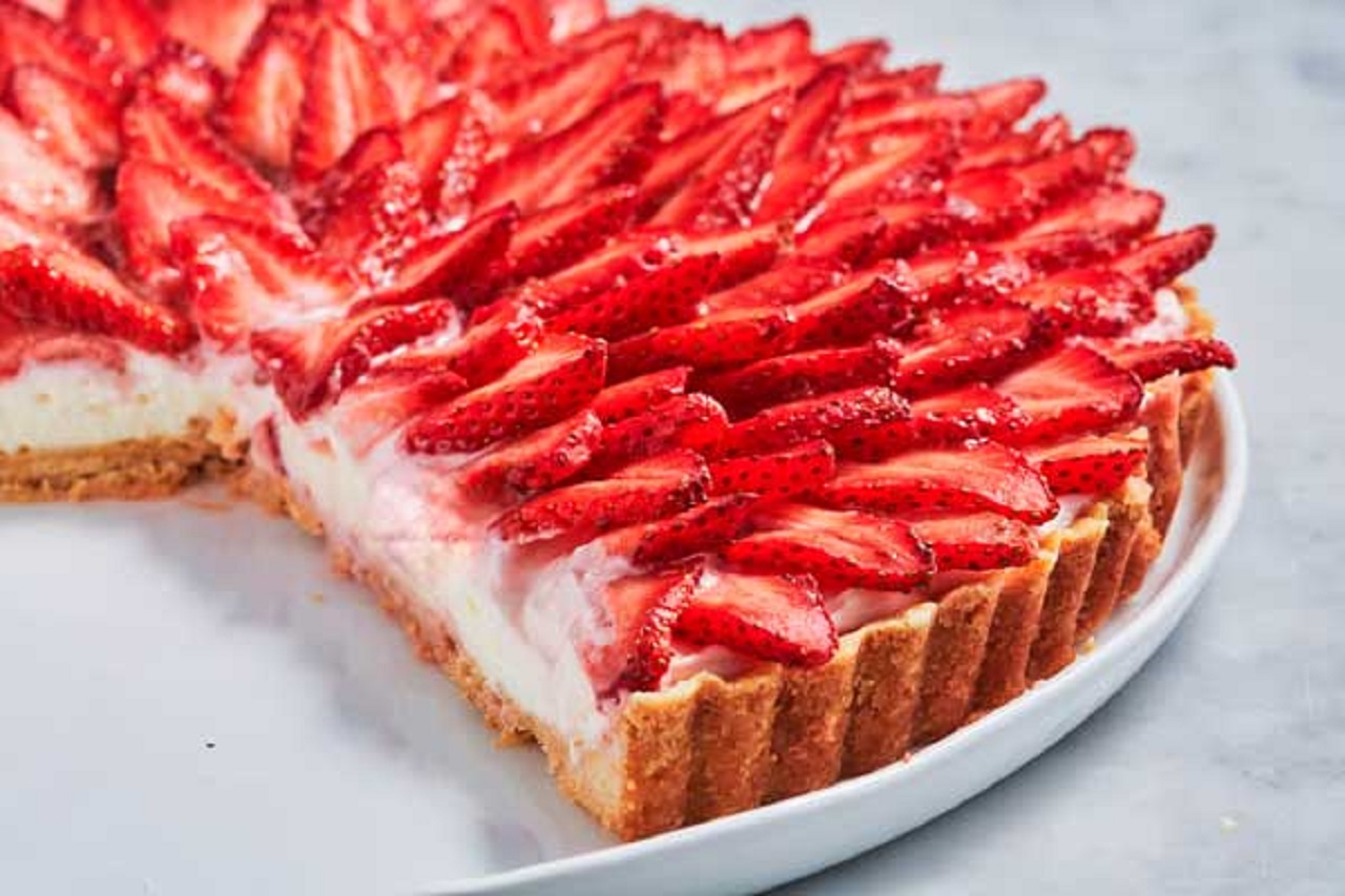 طرز تهیه تارت توت فرنگی