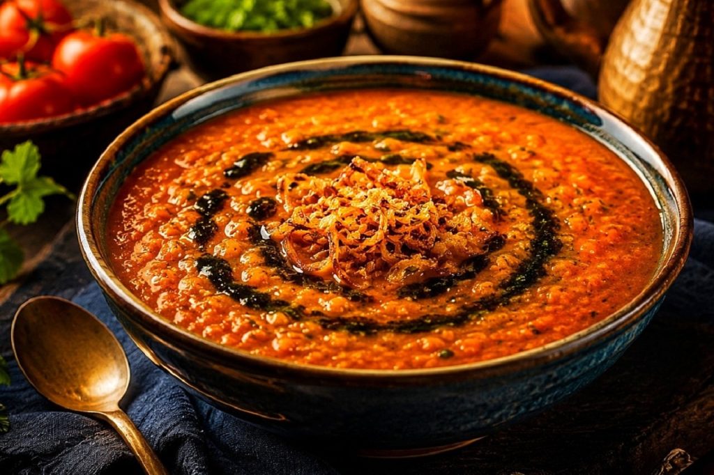 طرز تهیه آش گوجه تهرانی مجلسی | فوت‌وفن آش خوشمزه و لعاب‌دار