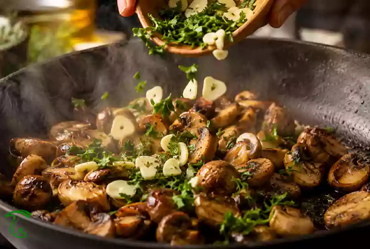طرز تهیه خوراک قارچ خوشمزه و ساده