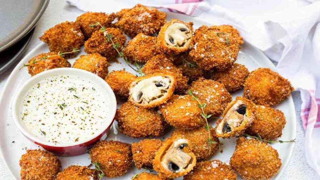 طرز تهیه قارچ سوخاری رستورانی | ترد، پفکی و خوشمزه در خانه