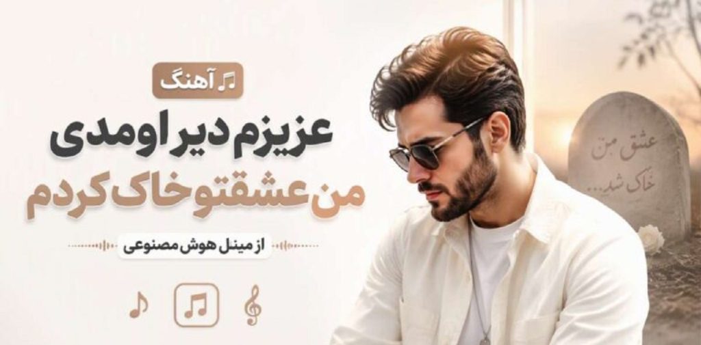 دانلود آهنگ عزیزم دیر اومدی من عشقتو خاک کردم از مینل | هوش مصنوعی